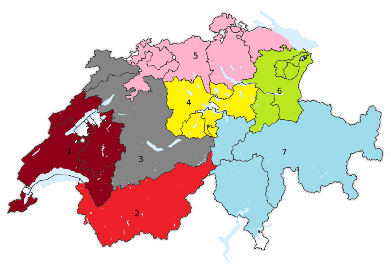 Netzreduktion in 7 Schweizer und 4 Europäische Zonen mit Nachfrage und verschiedenen Produktionsarten. Explizite Modellierung der verfügbaren Übertragungskapazitäten.